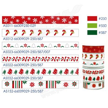 Wholesale Christmas Ribbon, Christmas Decoration, Christmas Printed Ribbon